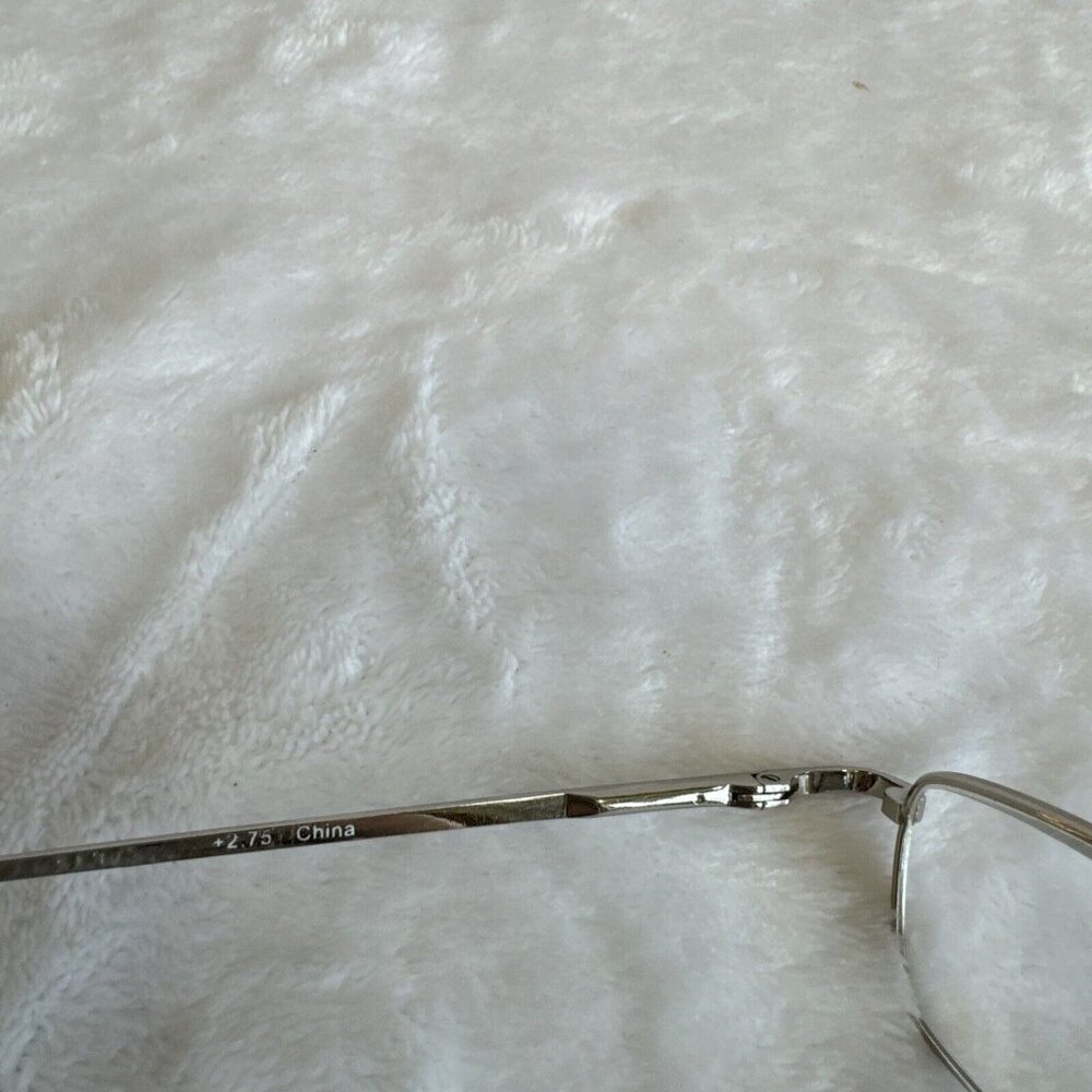 Rectangular Frame Reading Glasses 2.75 Silver Met… - image 5
